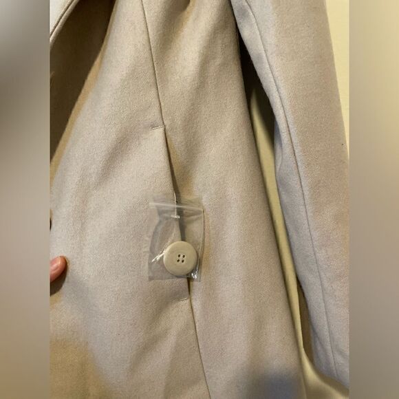 Tahari Abigail Wool Shawl Collar Coat Beige - Picture 12 of 16